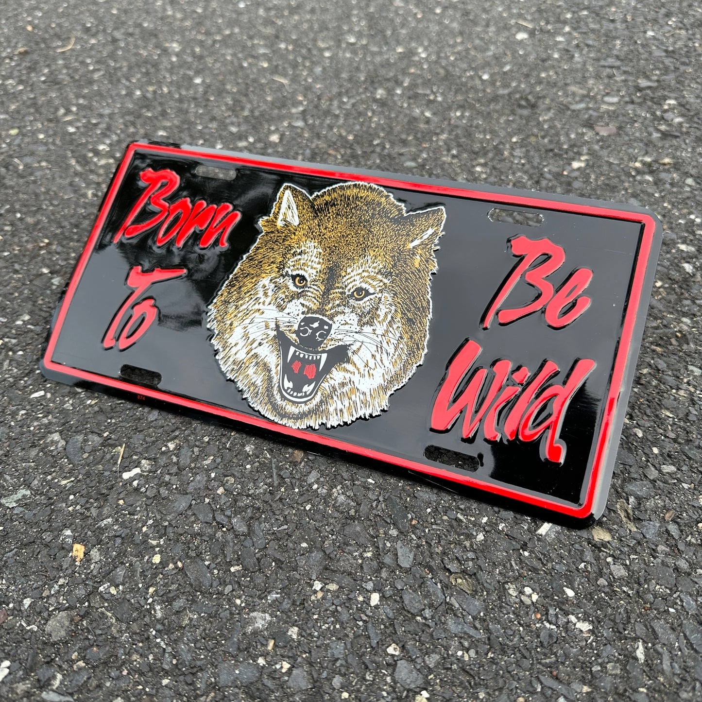"Born To Be Wild" - Vintage Novelty License Plate