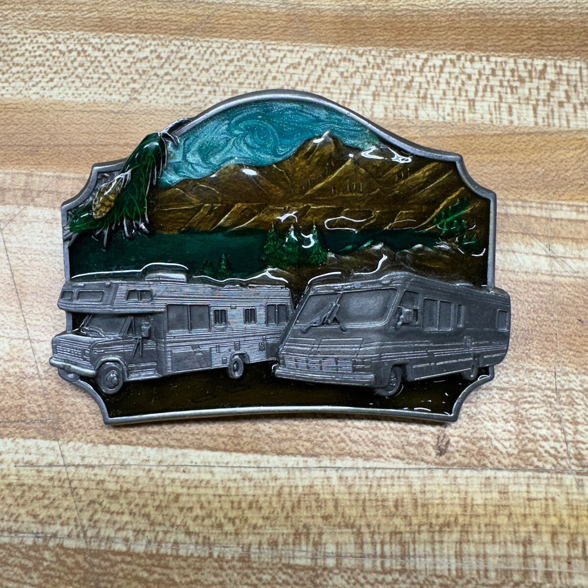 Vintage 1987 Ford Camper Van Belt Buckle