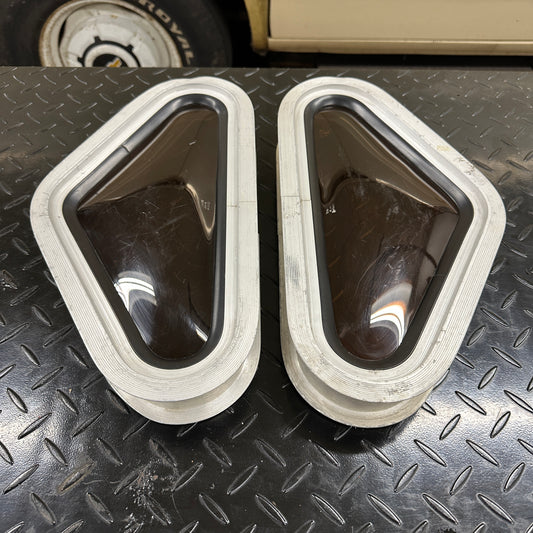 Orange Bubble Triangle Porthole Windows