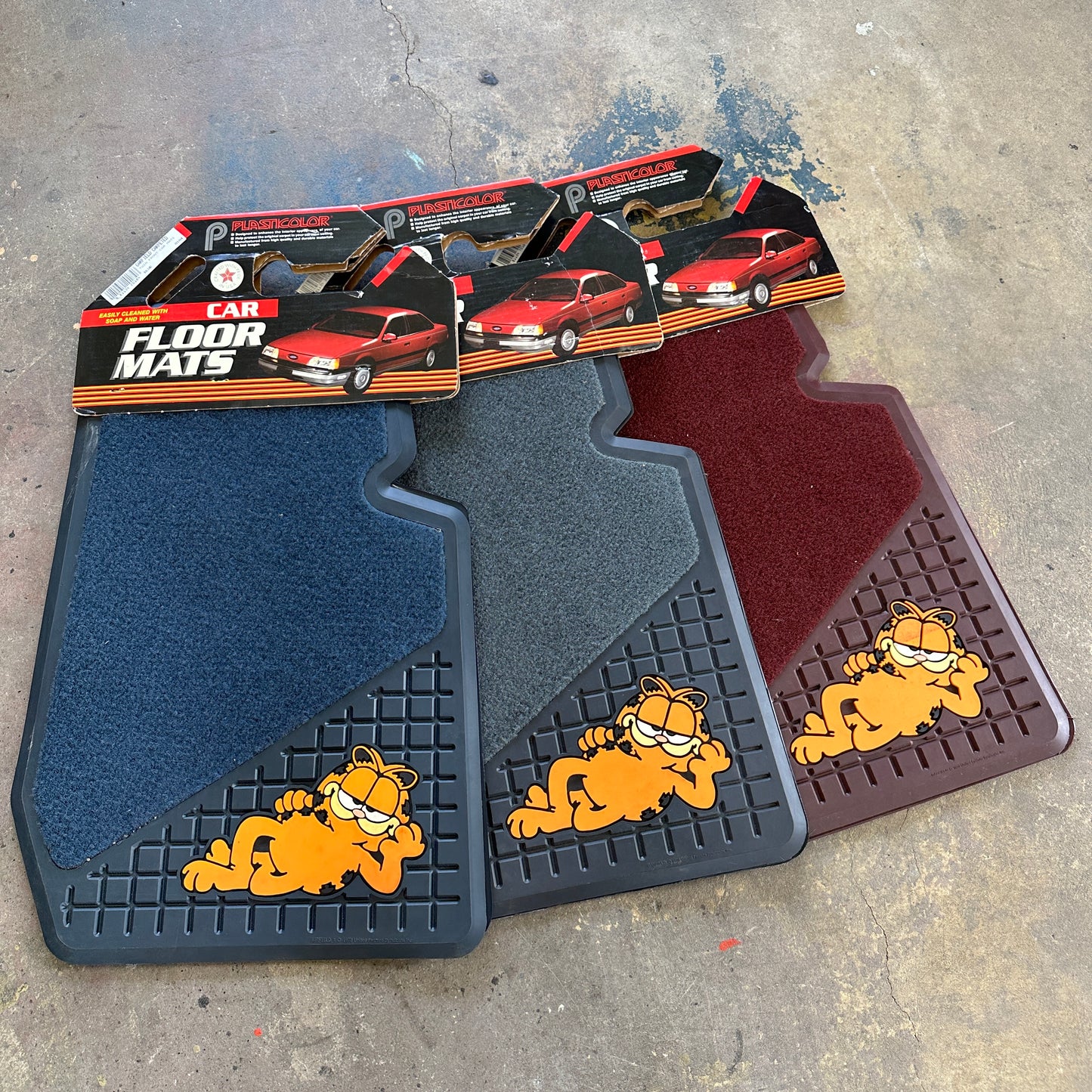 NOS Garfield Floor Mats - Plasticolor