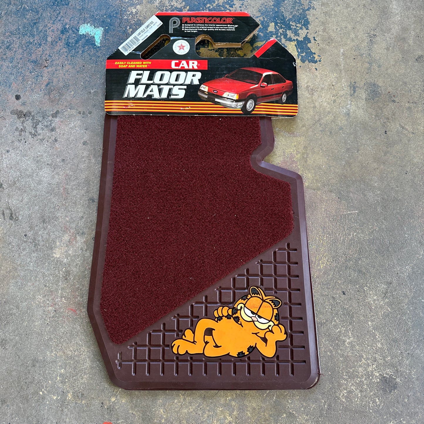 NOS Garfield Floor Mats - Plasticolor