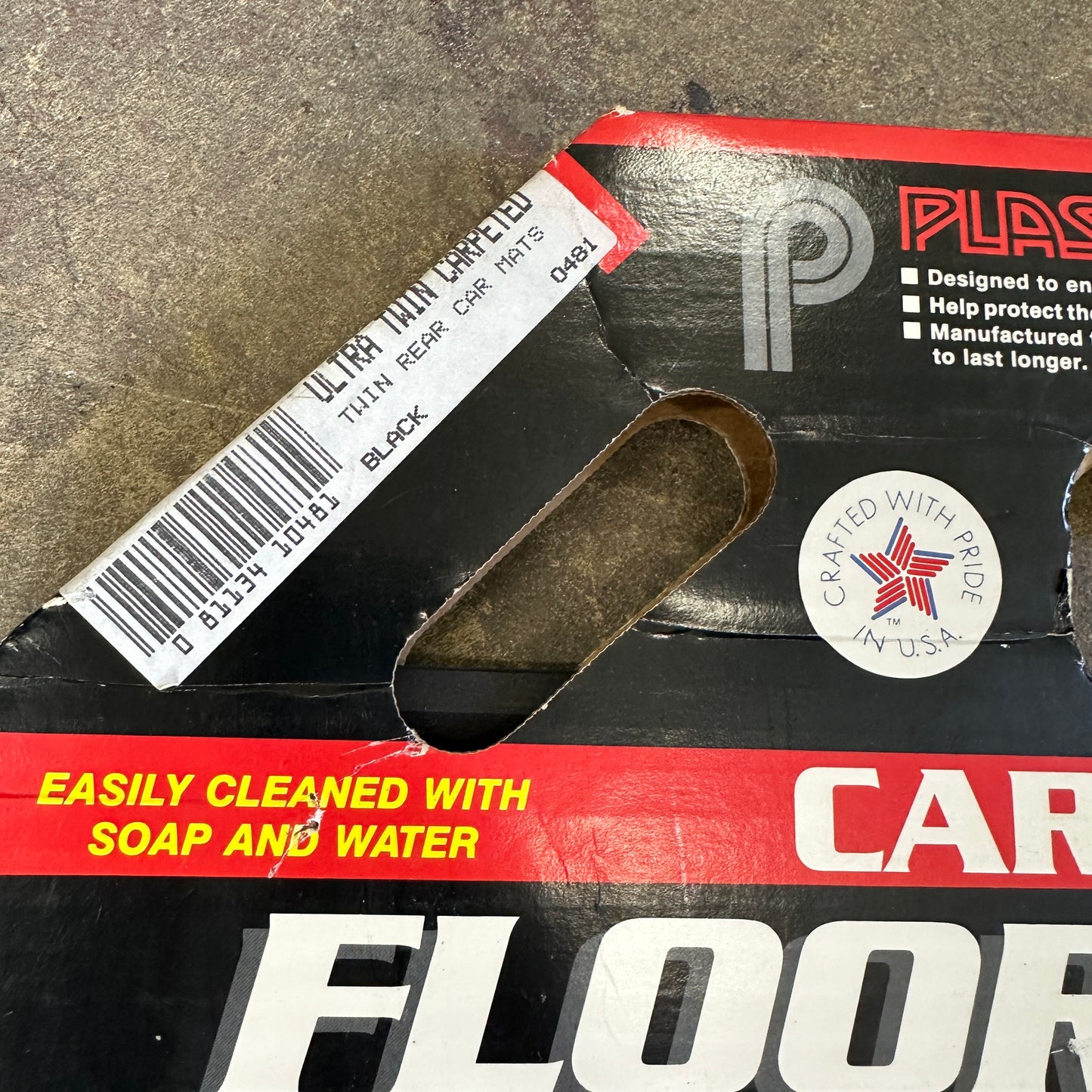 NOS Ultra Twin Rear Floor Mats Mini - Plasticolor 15x14