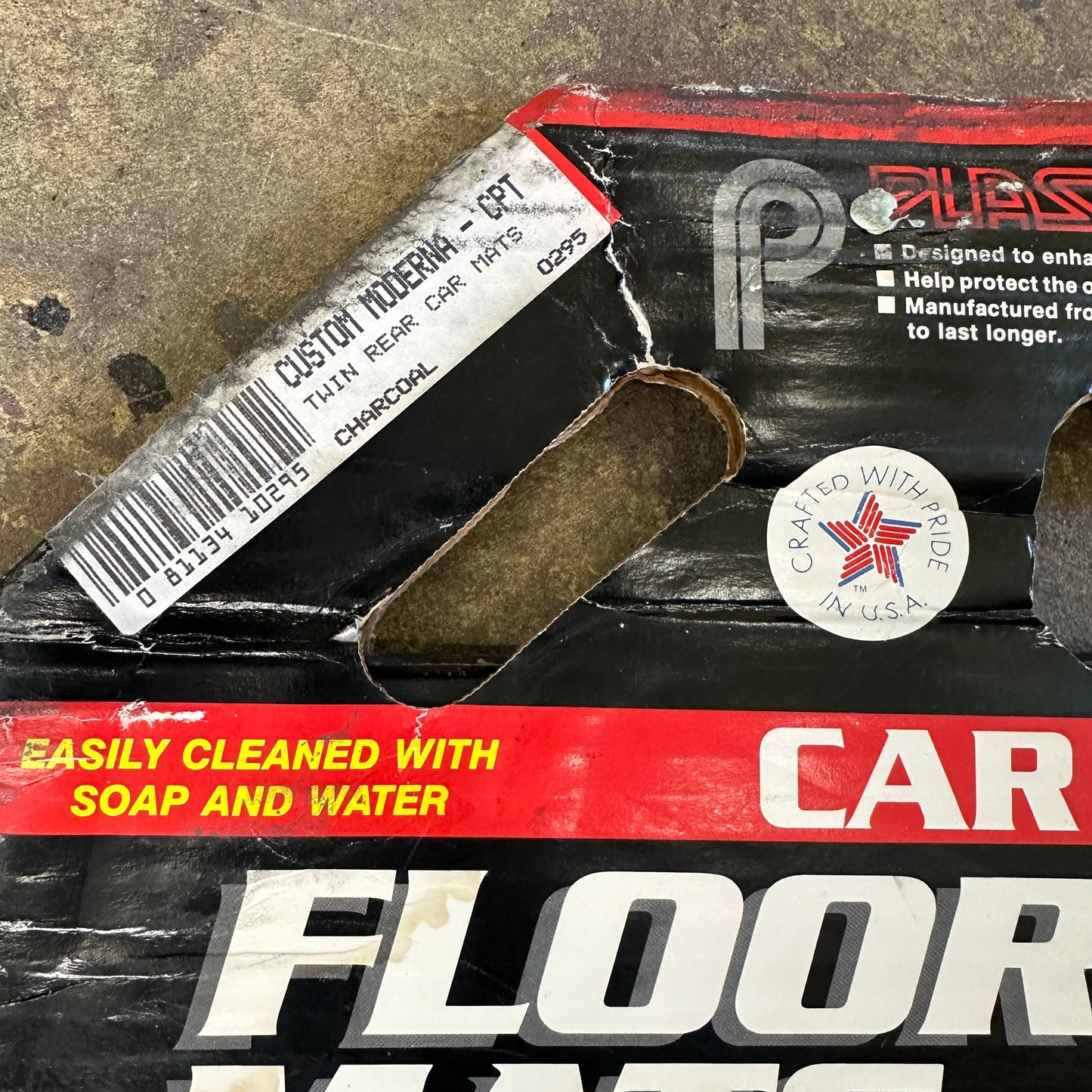 NOS Ultra Twin Rear Floor Mats Mini - Plasticolor 15x14