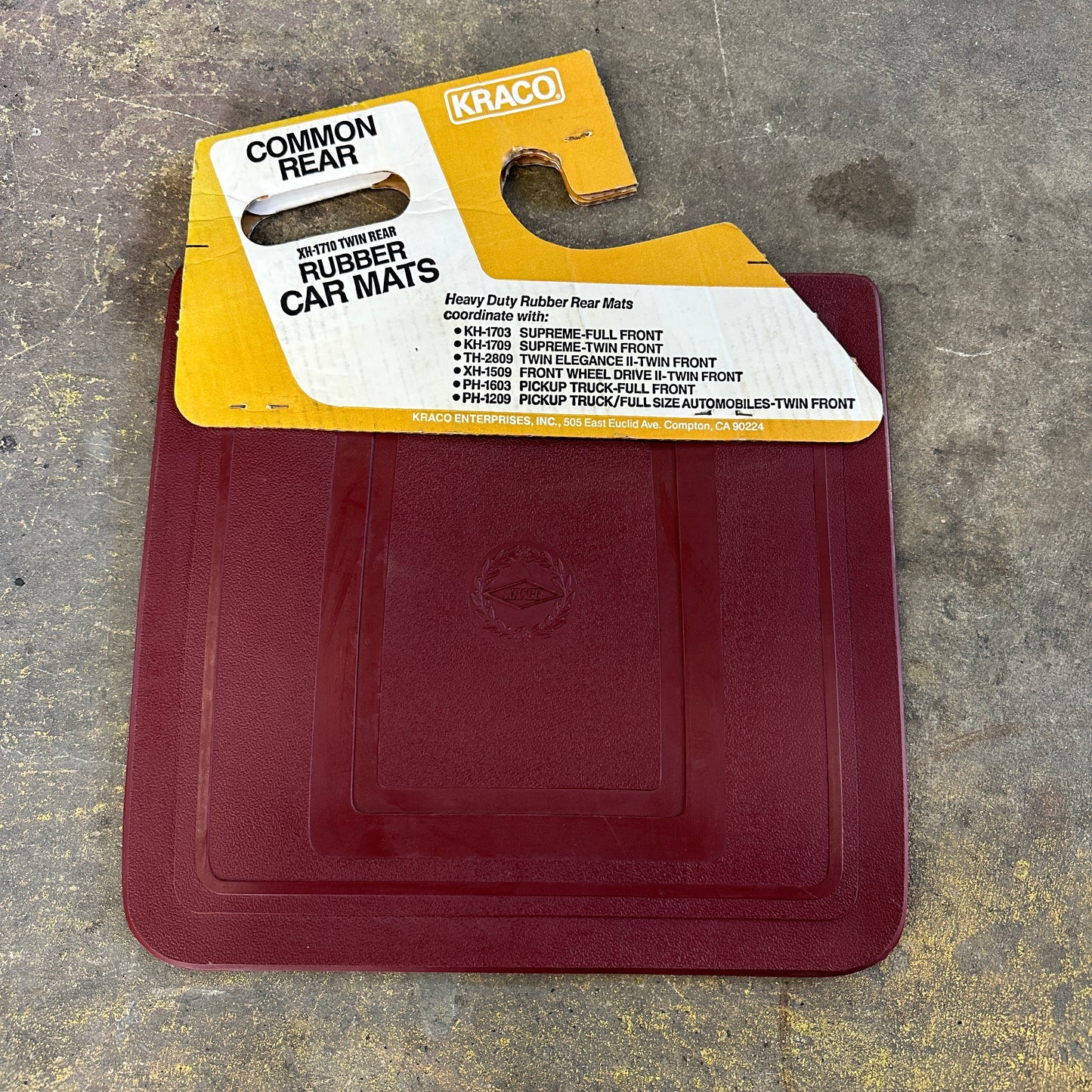 NOS Rubber Rear Floor Mats - Kraco