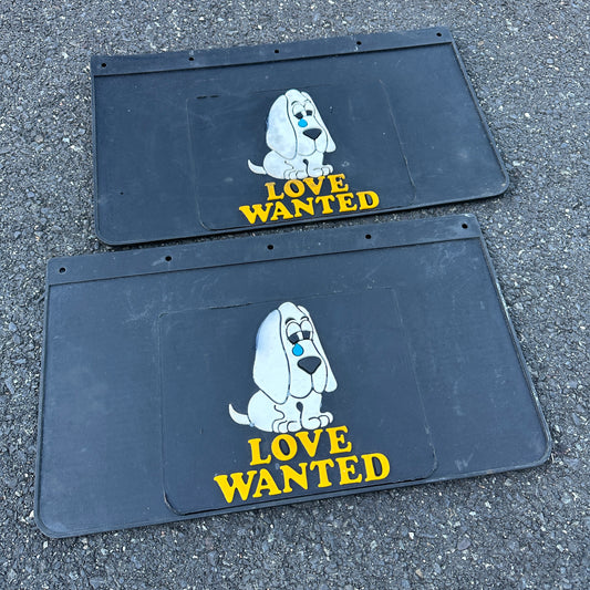 NOS Love Wanted Dually Mudflaps - Plasticolor 22x13