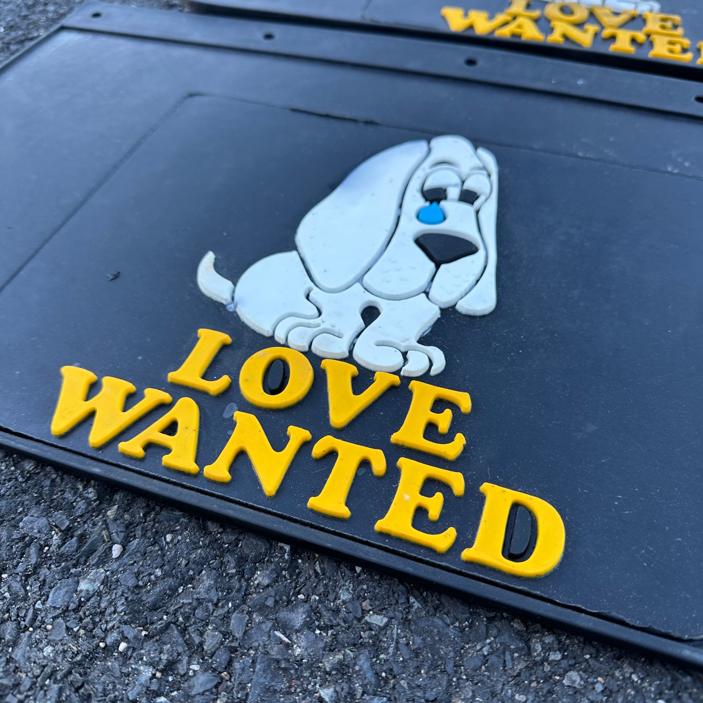 NOS Love Wanted Dually Mudflaps - Plasticolor 22x13