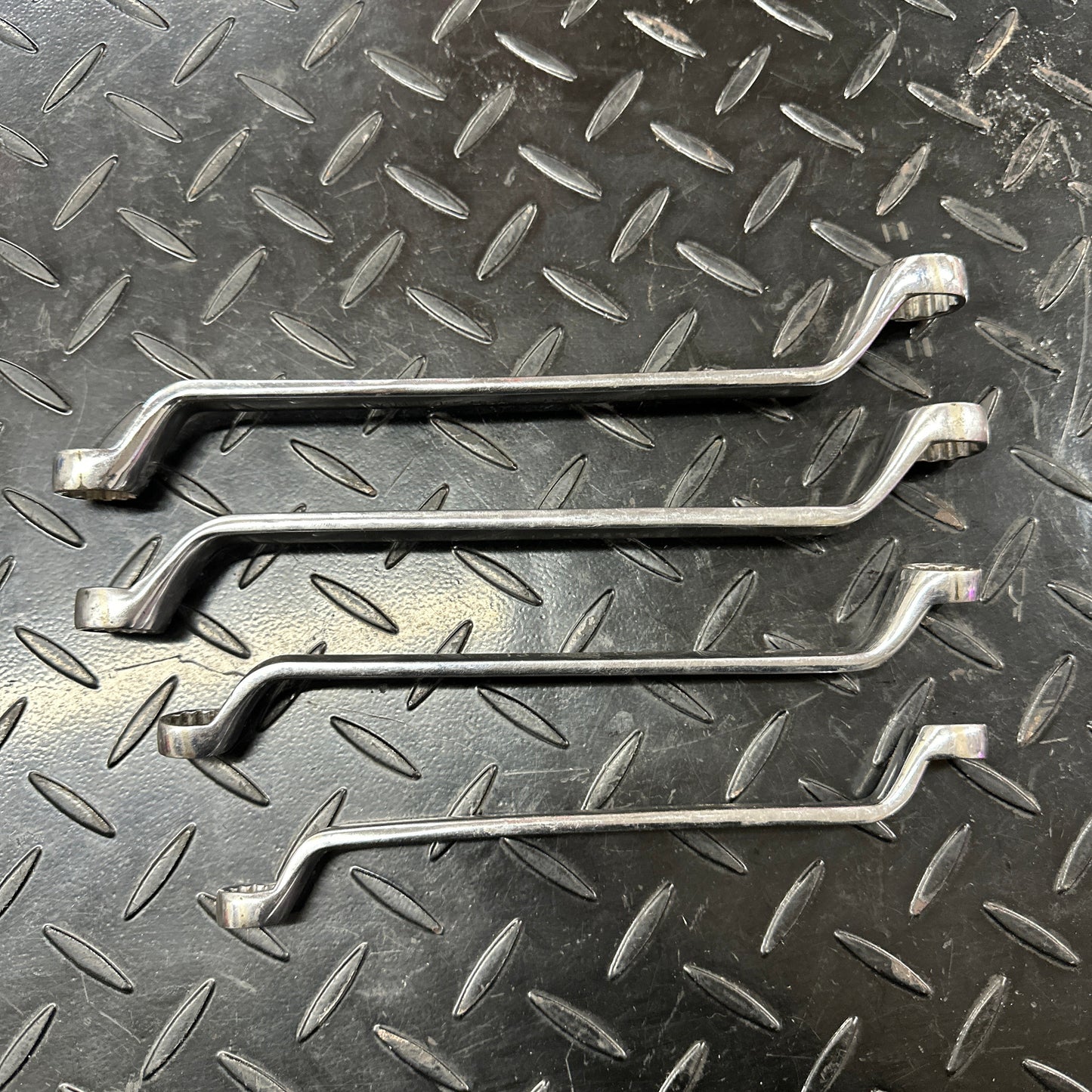 Snap-On Metric Deep Offset Double Box End Wrench Set 4pc 12-19mm XOM Underline