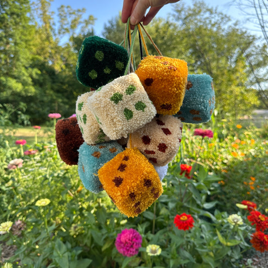 Fuzzy Dice - Handmade by Hevy