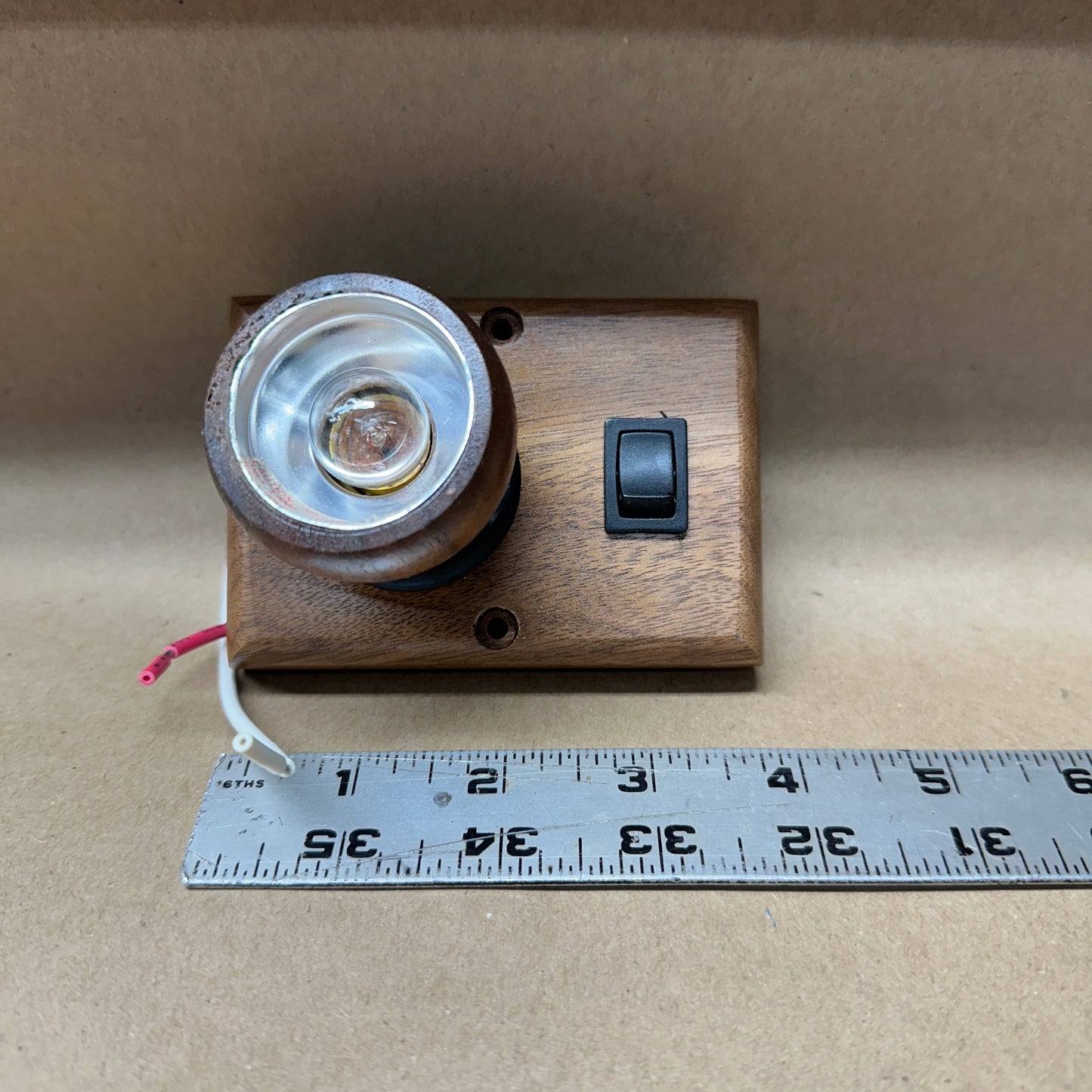 NOS Dark Oak Swivel Interior Light