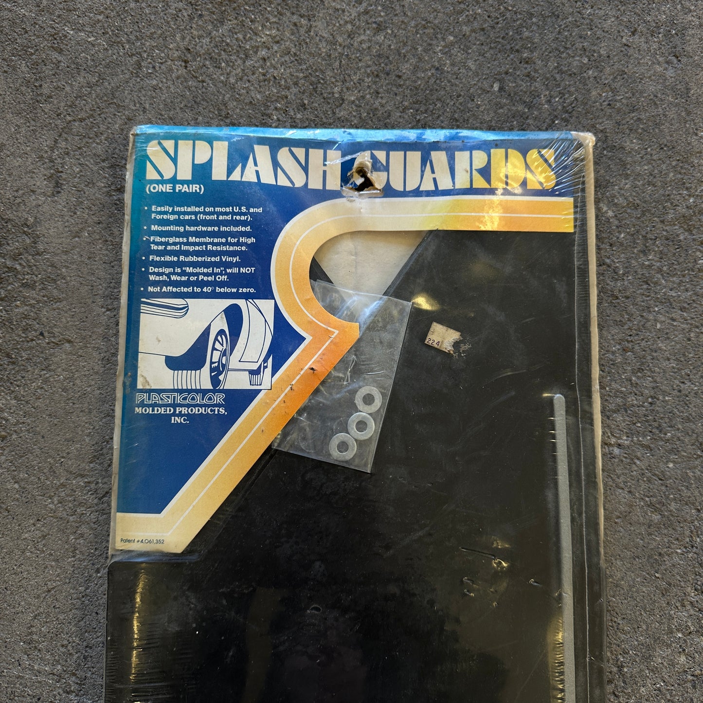 NOS Datsun Mudflaps Small - Plasticolor 14x8