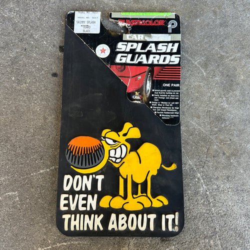 NOS Don't Even Think About It Grimm Mudflaps Small - Plasticolor 14x8