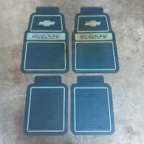 4pc Chevrolet Floor Mat Set - Blue