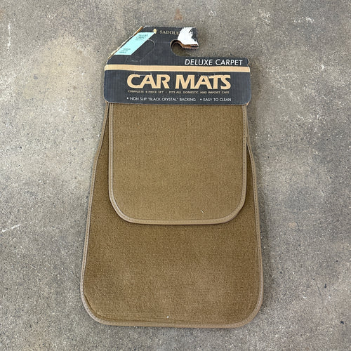NOS 4pc Tan Carpet Universal Floor Mats - Saddleman