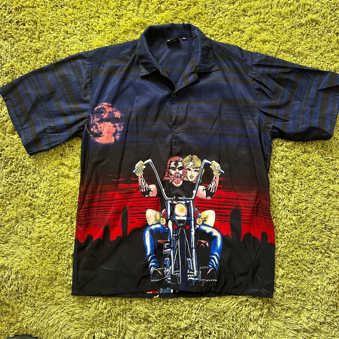 Vintage American Biker Button Down Shirt