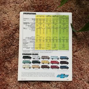 '78 Chevy Vans Sportvans Caravans Nomads - Original GM Dealership Brochure