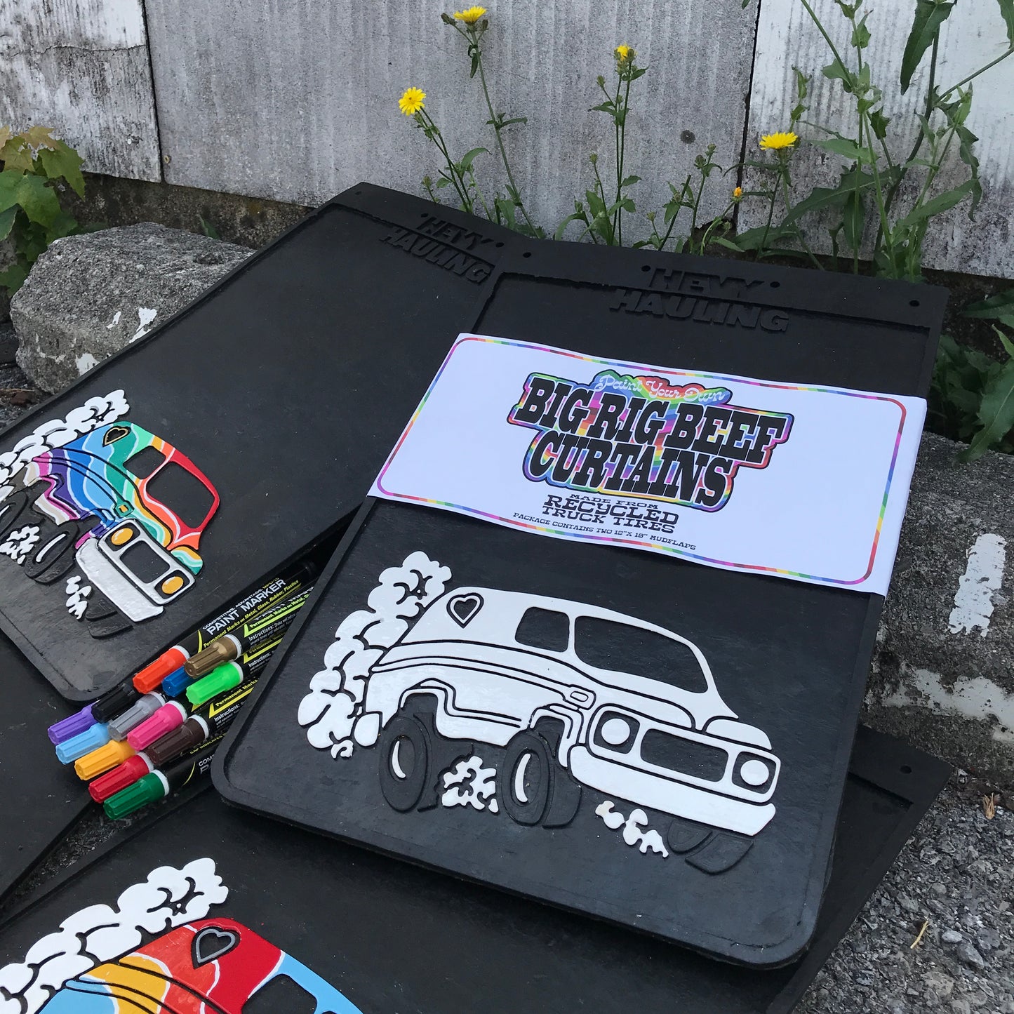 Paint-Your-Own Mudflaps - Hevy BigRig Beef