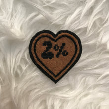 Load image into Gallery viewer, 2% Heart Hand Stitched Sew-On Patch