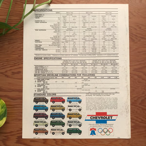 '76 Sportvan - Original GM Dealership Brochure