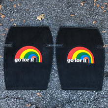 Load image into Gallery viewer, NOS Rainbow Go For It Floor Mats Large - Plasticolor 24x18
