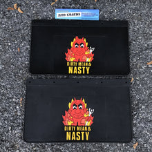 Load image into Gallery viewer, NOS “Dirty Mean &amp; Nasty” Dually Mudflaps - Plasticolor 22x13