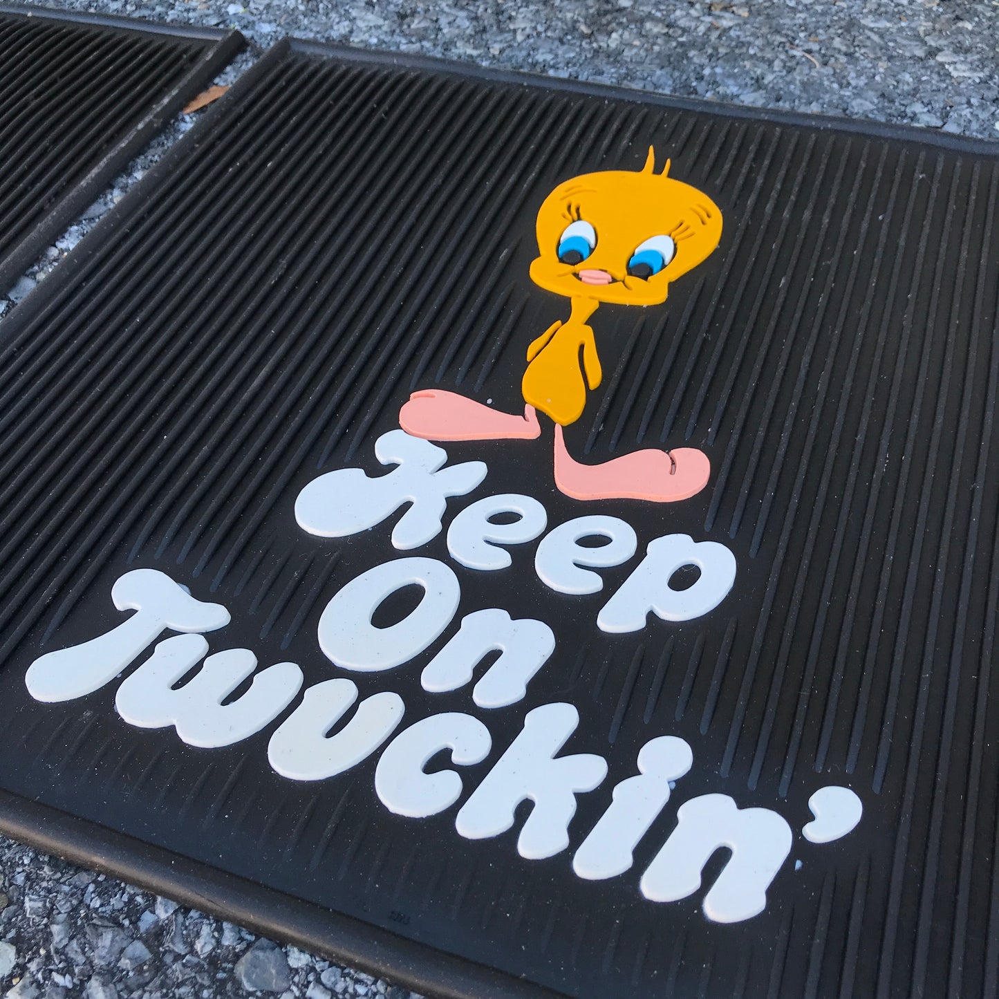 NOS Tweety Keep on Twuckin Floormats - Plasticolor 17x15