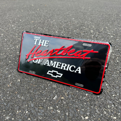 "Heartbeat of America" - Genuine GM Vintage Novelty License Plate