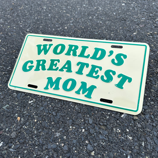 "World's Greatest Mom" - Vintage Novelty License Plate