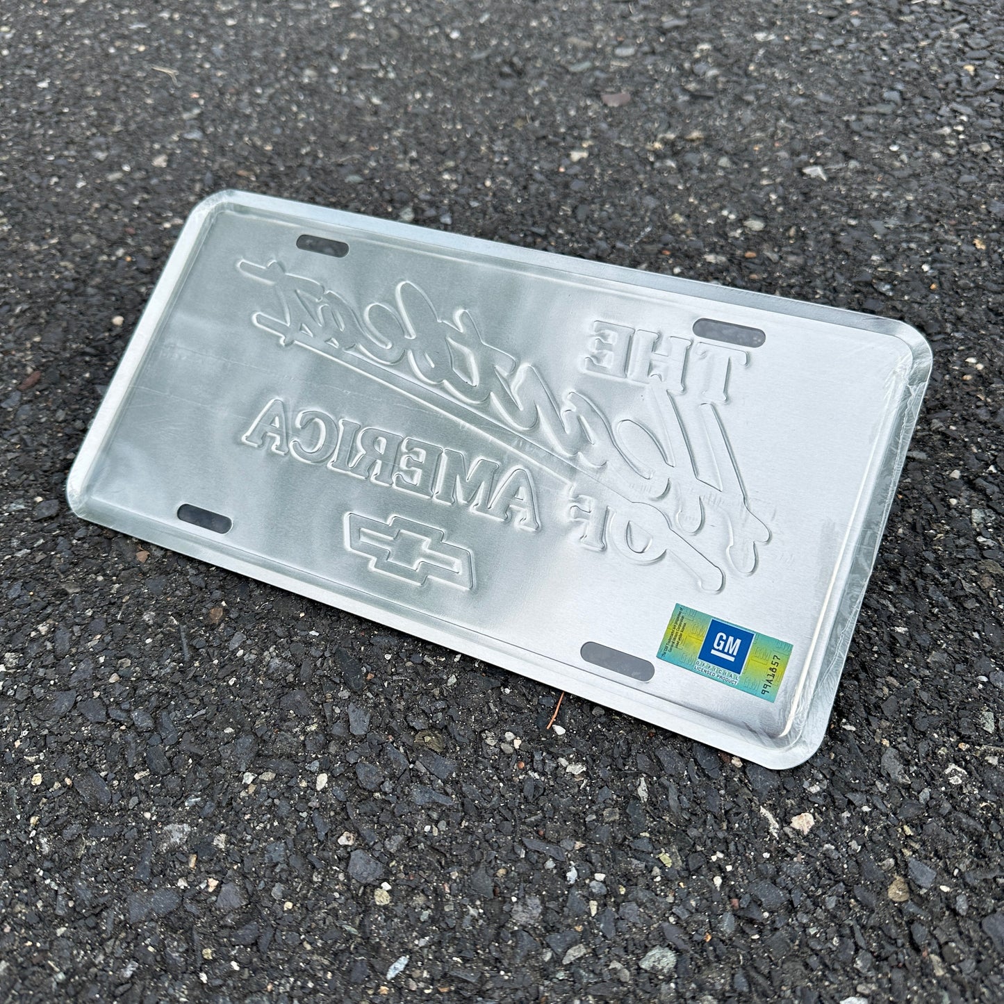 "Heartbeat of America" - Genuine GM Vintage Novelty License Plate