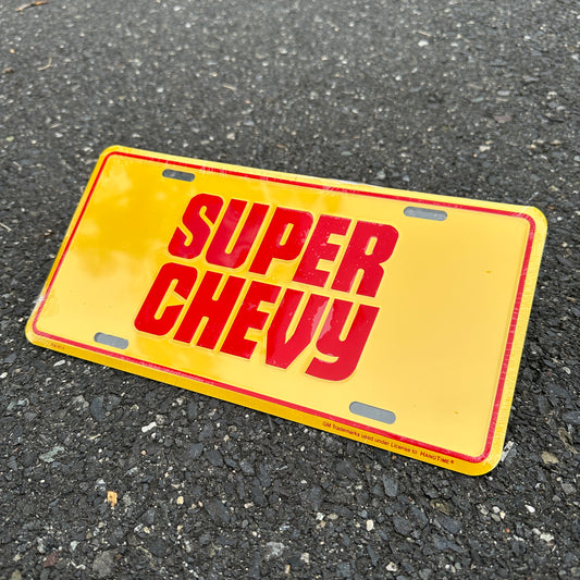 "Super Chevy" - Genuine GM Vintage Novelty License Plate