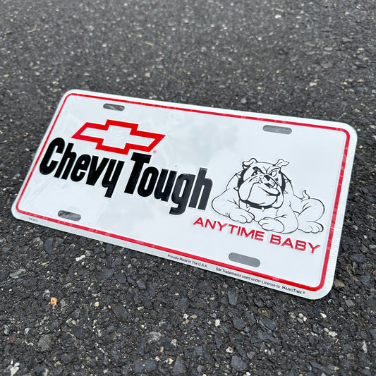 "Chevy Tough Bulldog" - Genuine GM Vintage Novelty License Plate
