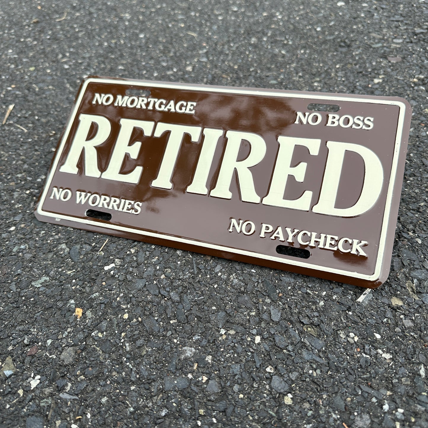 "Retired" - Vintage Novelty License Plate