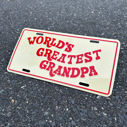 "World's Greatest Grandpa" - Vintage Novelty License Plate