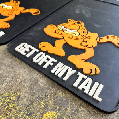 NOS Garfield Get Off My Tail Mudflaps - Plasticolor 18x12