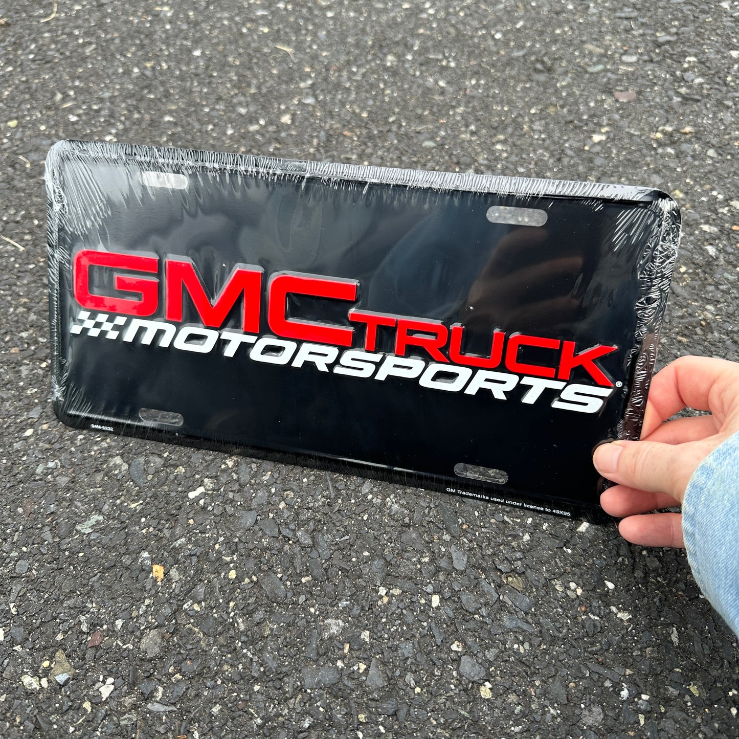 "GMC Truck Motorsports" - Genuine GM Vintage Novelty License Plate