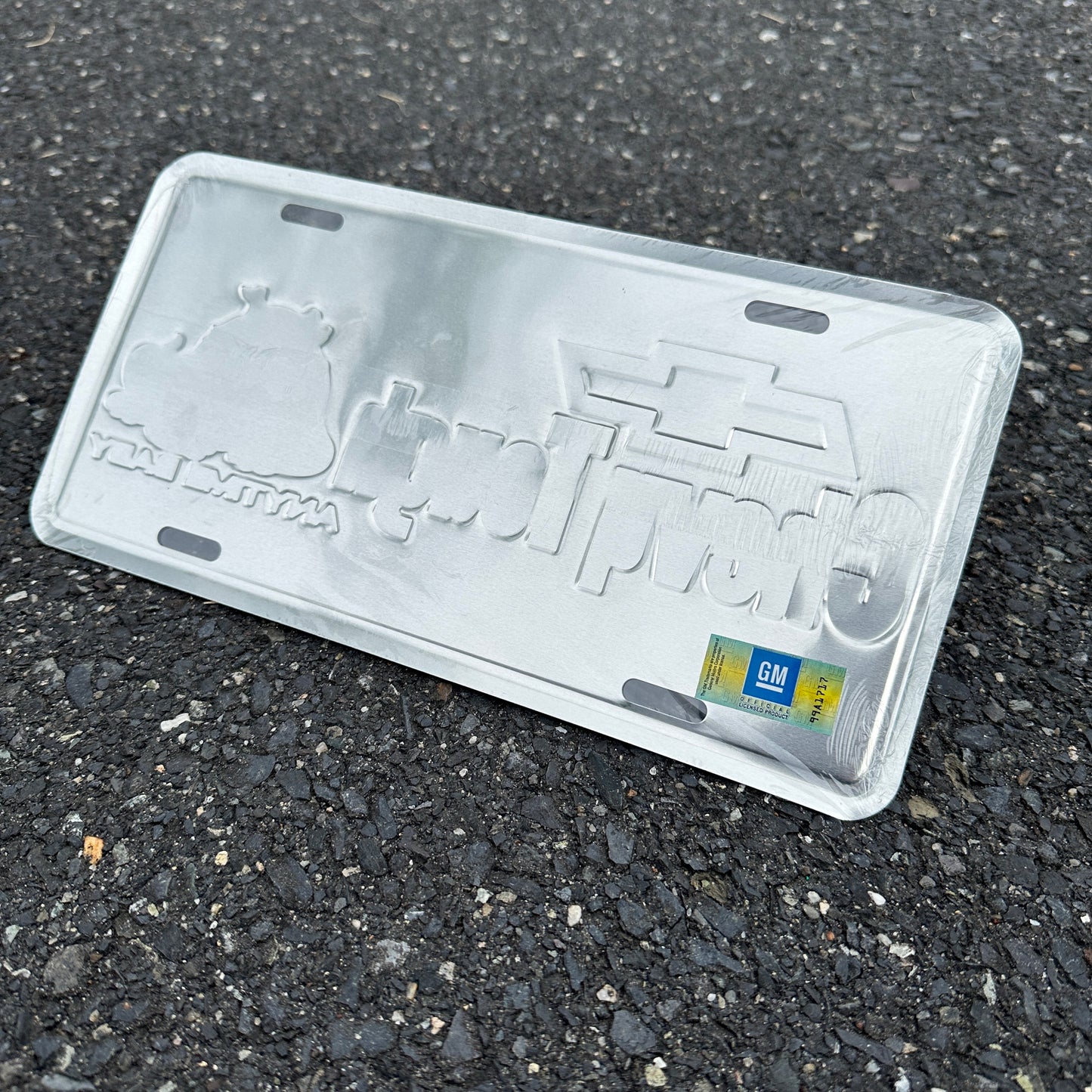 "Chevy Tough Bulldog" - Genuine GM Vintage Novelty License Plate