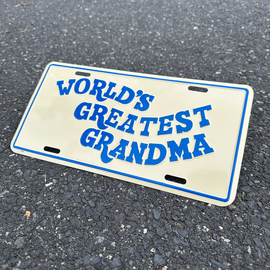 "World's Greatest Grandma" - Vintage Novelty License Plate
