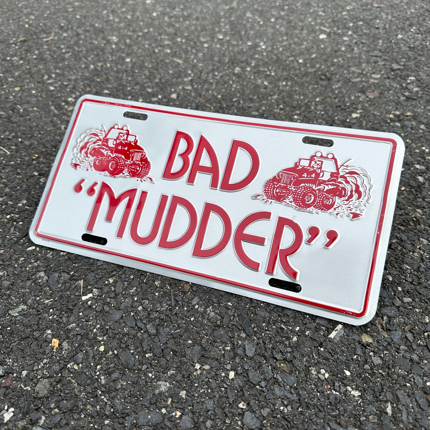 "Bad Mudder" - Vintage Novelty License Plate