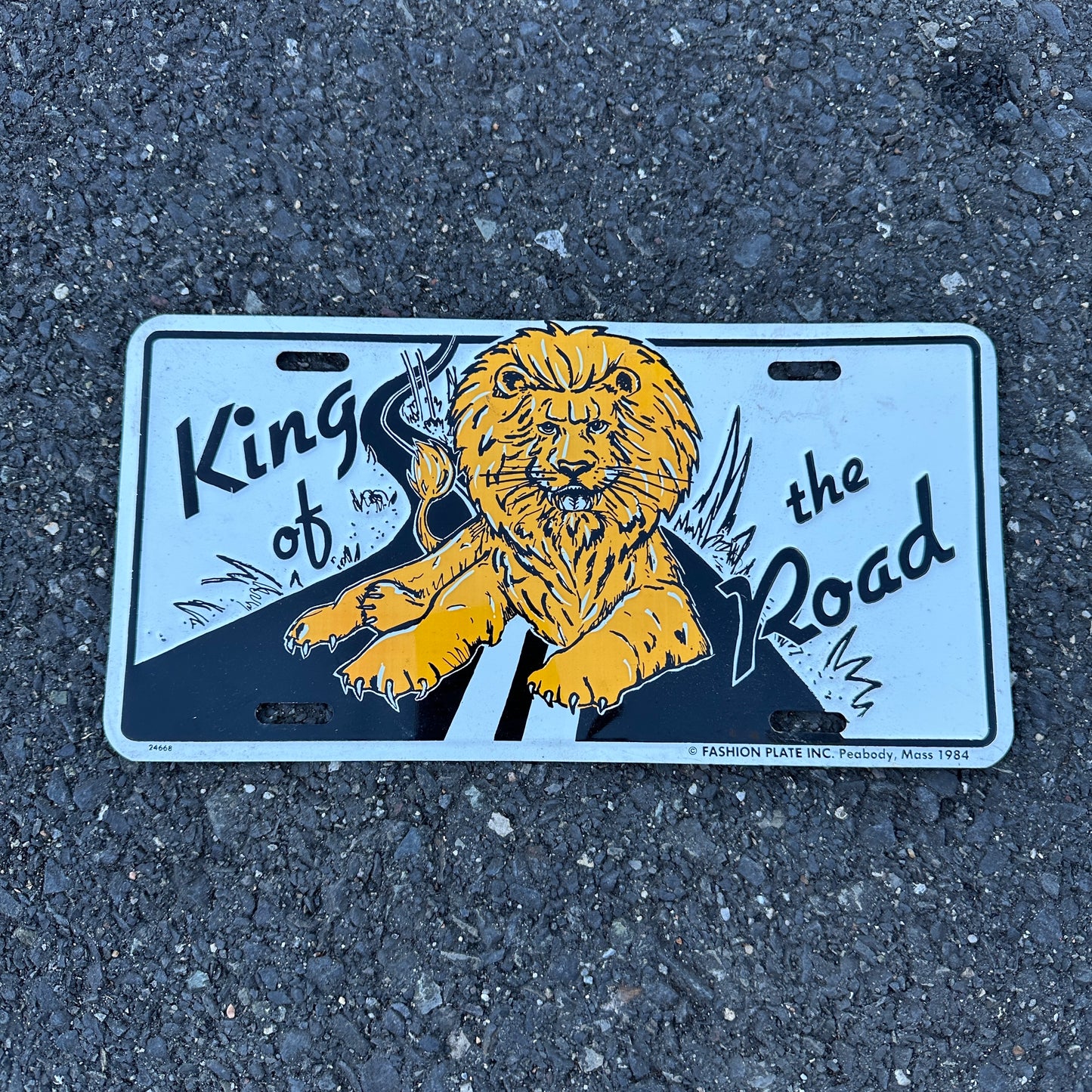 Vintage King of the Road License Plate