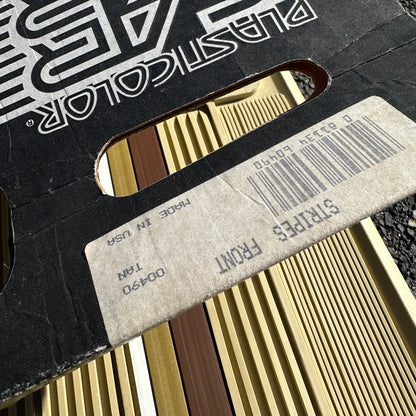 NOS Tan Striped Floor Mats - Plasticolor