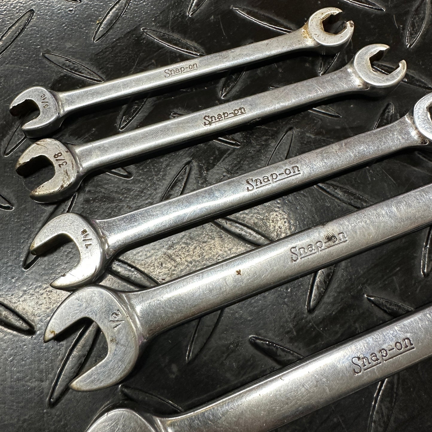 Snap-On SAE Flare Nut Combo Wrench Set 6pc 5/16"-5/8" RXS 1980s Underline