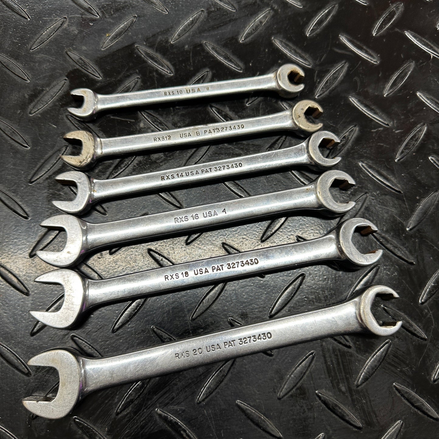 Snap-On SAE Flare Nut Combo Wrench Set 6pc 5/16"-5/8" RXS 1980s Underline