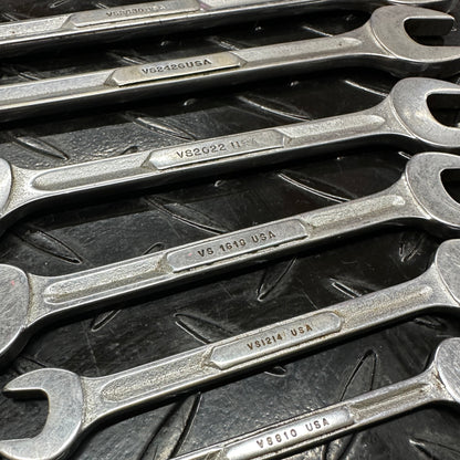 Snap-On SAE Double Open-end Wrench Set 6pc 1/4"-15/16" VS 1980s Underline