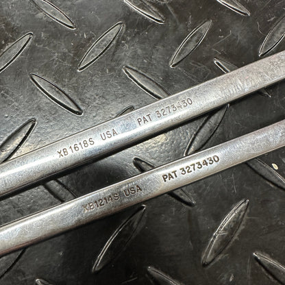 Snap-On SAE Double Box End Six Point Wrench Set 2pc XB12145 XB16185 Underline