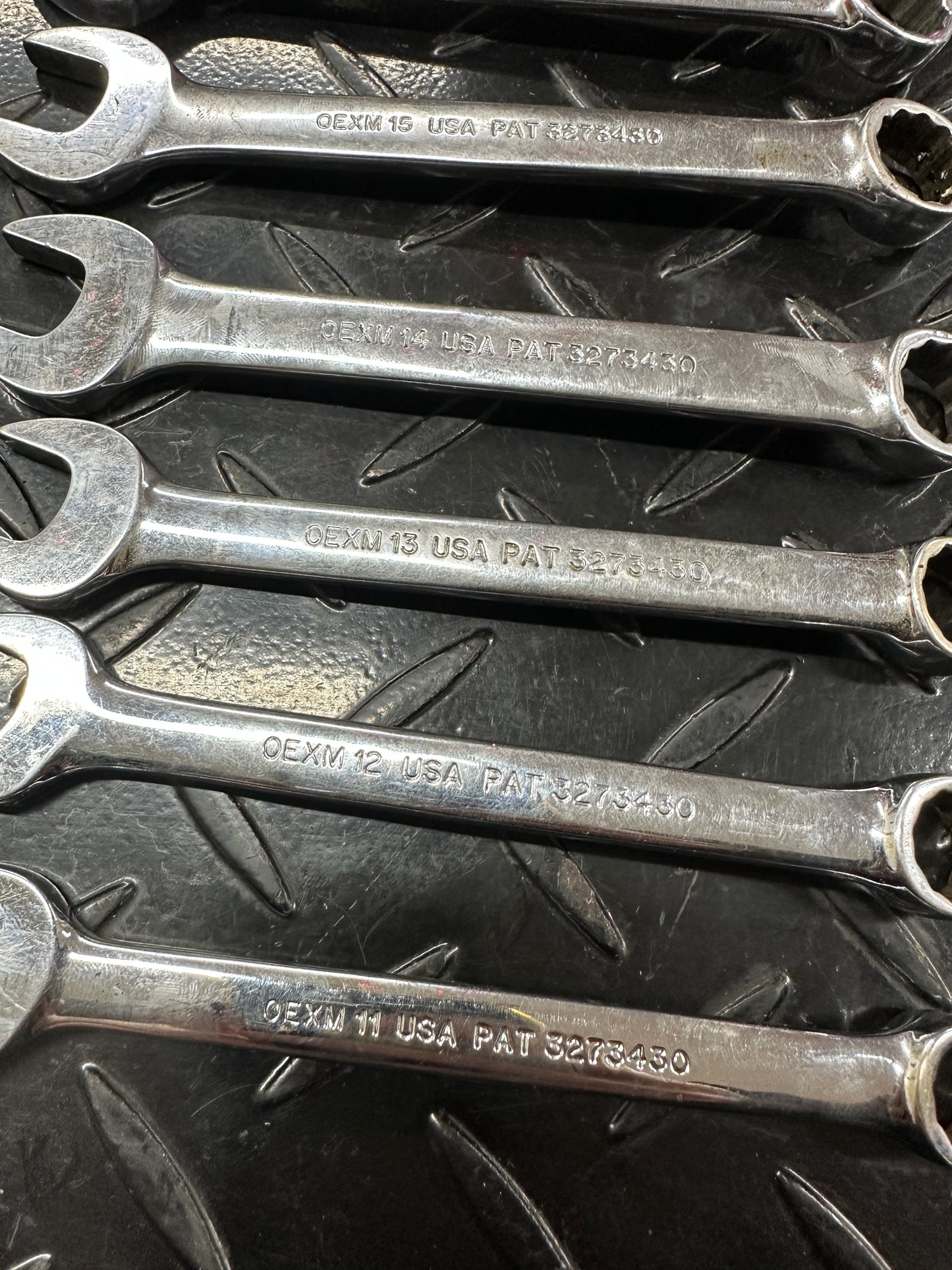 Snap-On Metric Stubby Combo Wrench Set 9pc 11-19mm OEXM 1980s Underline Vintage