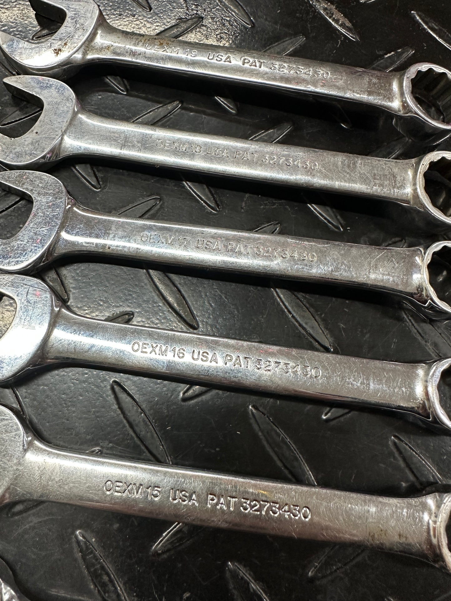 Snap-On Metric Stubby Combo Wrench Set 9pc 11-19mm OEXM 1980s Underline Vintage