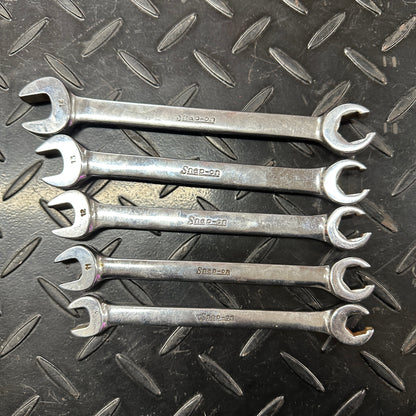 Snap-On Metric Flare Nut Wrench 5pc Set 10mm-14mm RXSM Vintage 1980s Underline