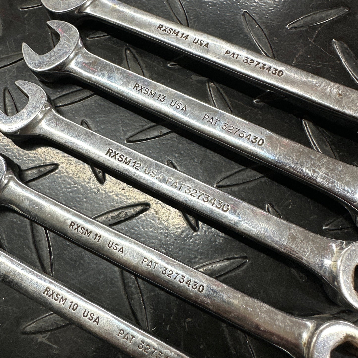 Snap-On Metric Flare Nut Wrench 5pc Set 10mm-14mm RXSM Vintage 1980s Underline