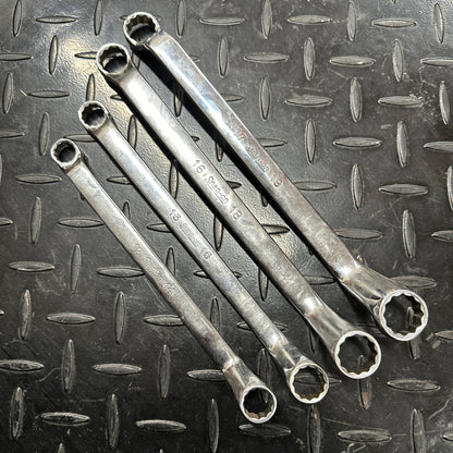 Snap-On Metric Deep Offset Double Box End Wrench Set 4pc 12-19mm XOM Underline