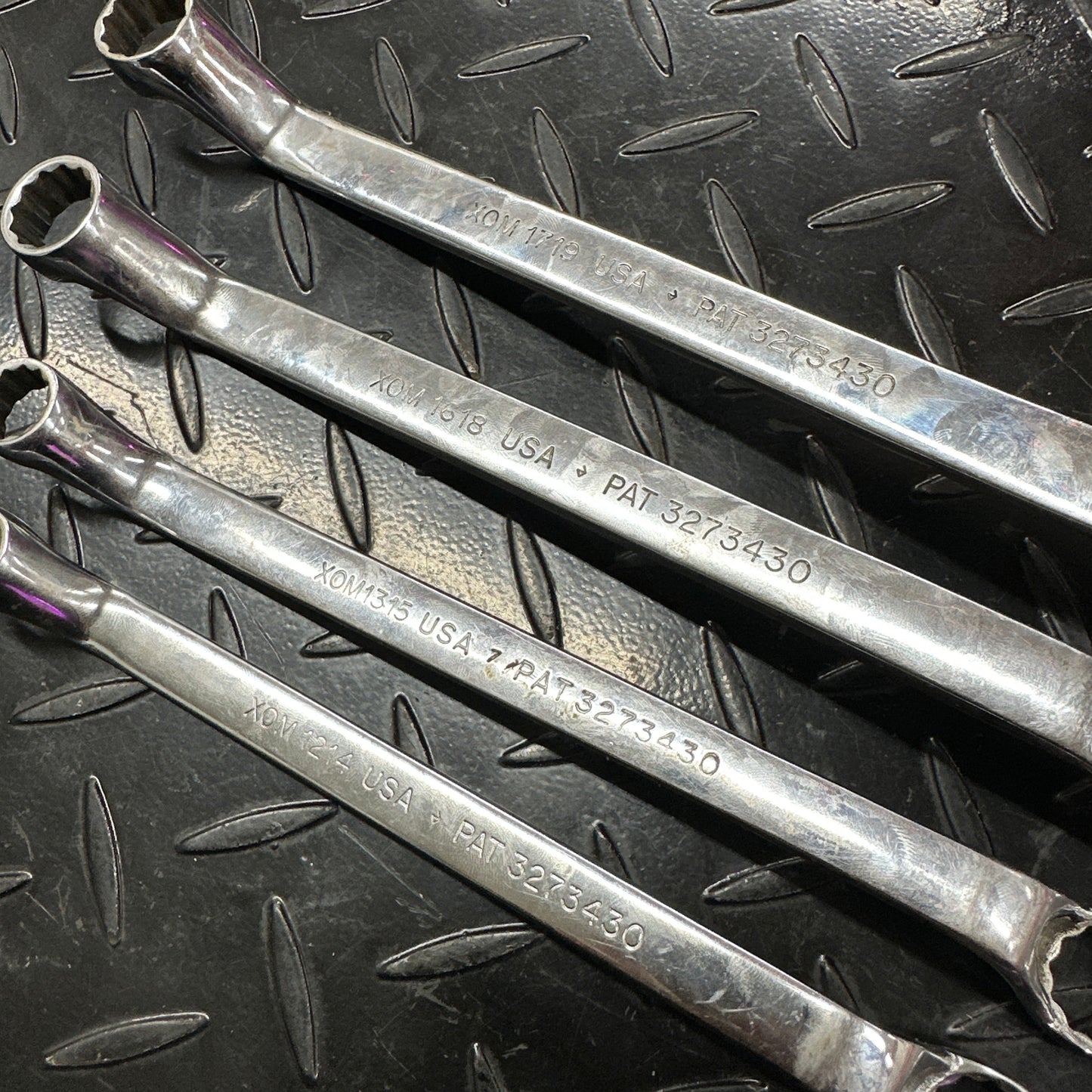 Snap-On Metric Deep Offset Double Box End Wrench Set 4pc 12-19mm XOM Underline