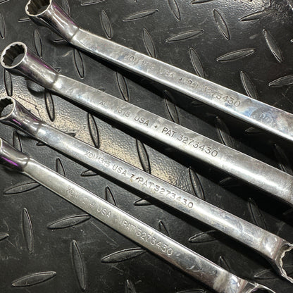 Snap-On Metric Deep Offset Double Box End Wrench Set 4pc 12-19mm XOM Underline